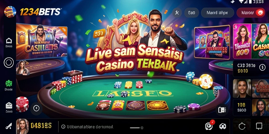 Tampilan screenshot gameplay Live Casino di 1234BETS, penuh aksi dan interaksi.