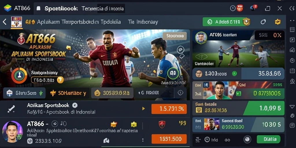 Gameplay AT866 dengan berbagai opsi taruhan olahraga.
