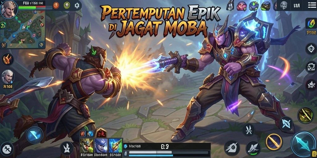 Tampilan seru pertempuran tim di FB168 yang intens.