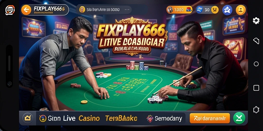 Tampilan gameplay Live Casino FIXPLAY666 yang menarik dan interaktif.