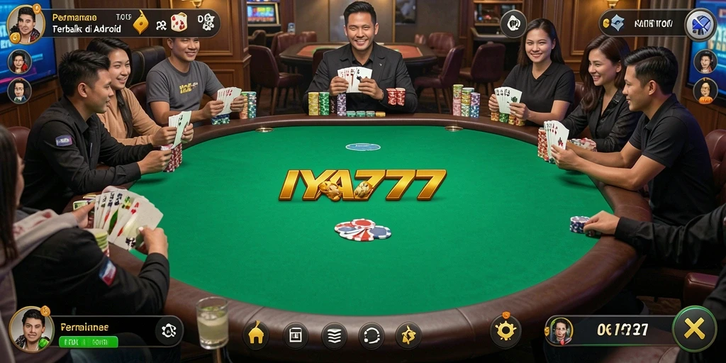 Tangkapan layar gameplay IYA777 yang menampilkan aksi poker yang mendebarkan.