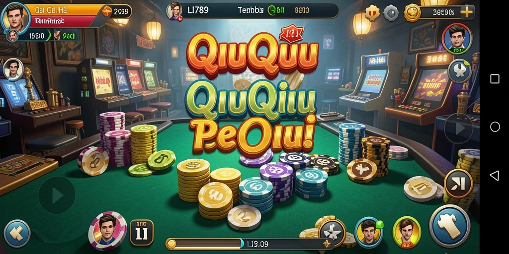 Tampilan gameplay QiuQiu yang menarik dan interaktif.