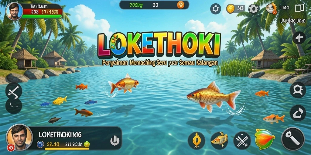 Tangkapan ikan yang memukau dalam gameplay LOKETHOKI.