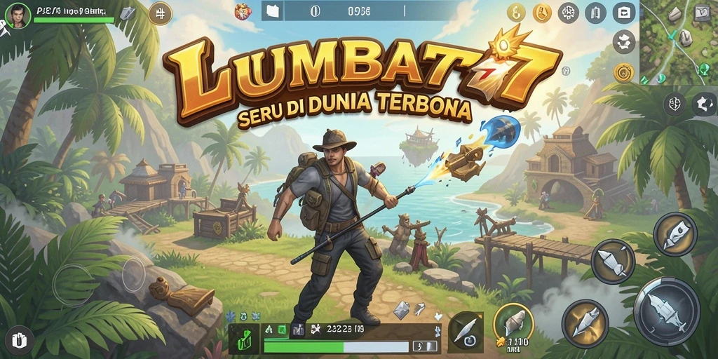 Screenshot gameplay LUMBA77 menampilkan dunia terbuka yang luas dan indah.