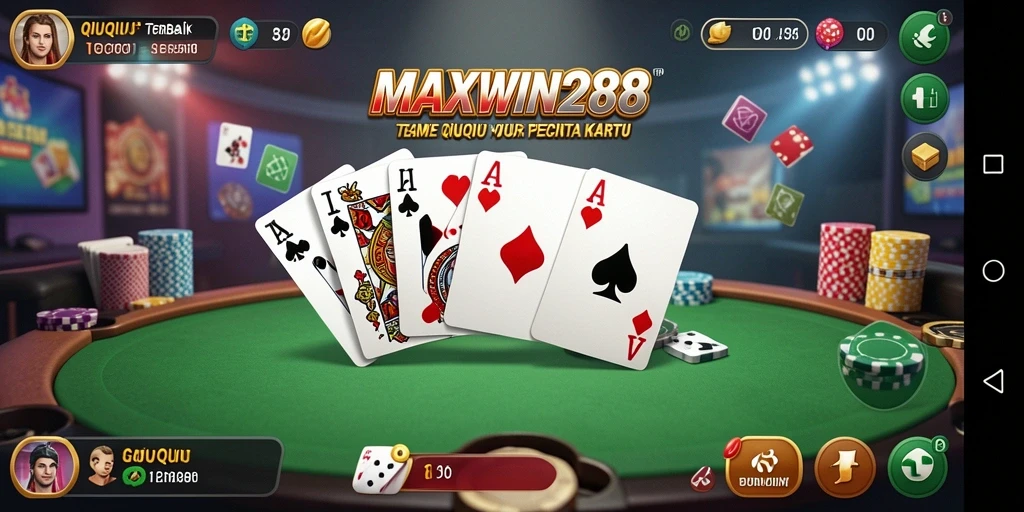 Tampilan gameplay QiuQiu yang menarik dan interaktif.