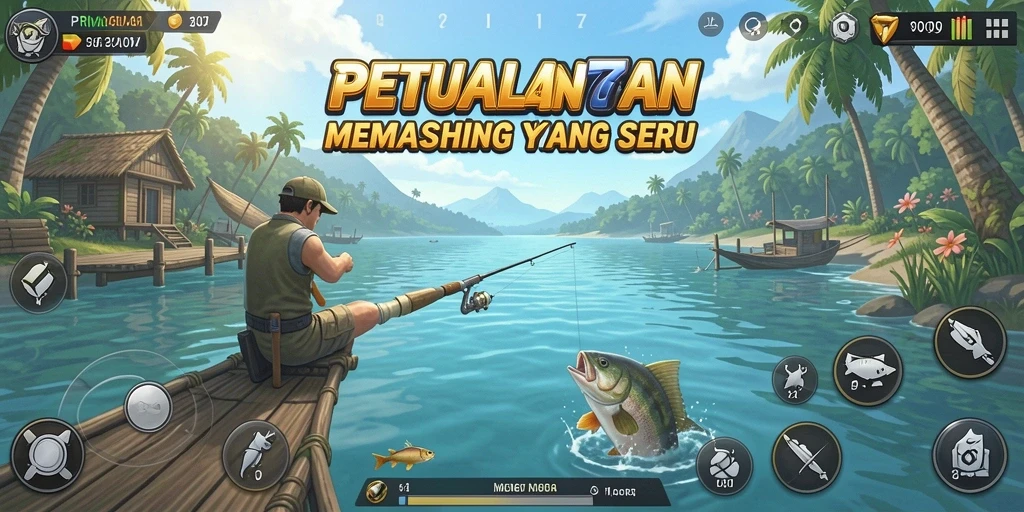 Tangkapan ikan yang mengesankan dalam gameplay PRIMA77.