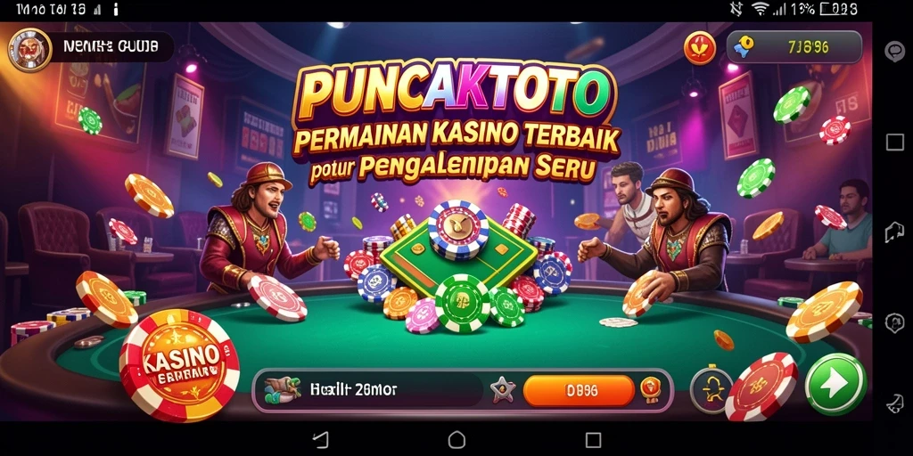 Screenshot PUNCAKTOTO menampilkan aksi seru permainan kasino.