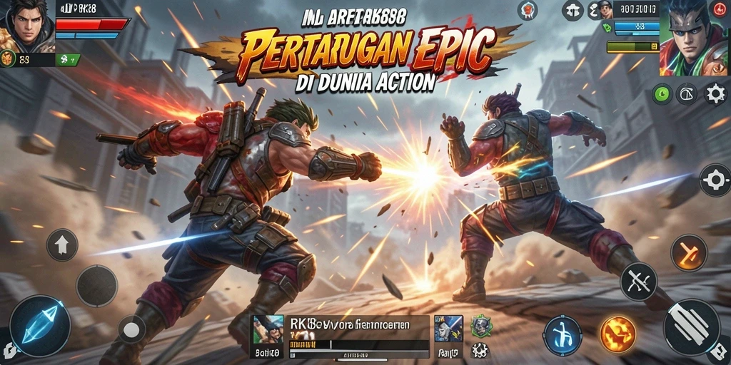 Gameplay RK88 menampilkan pertarungan seru dan memacu adrenalin.