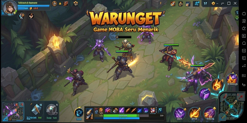 Tampilan gameplay seru dari WARUNGBET yang menampilkan aksi MOBA.
